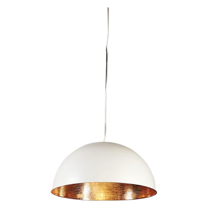Alfresco Dome White & Copper Pendant Light