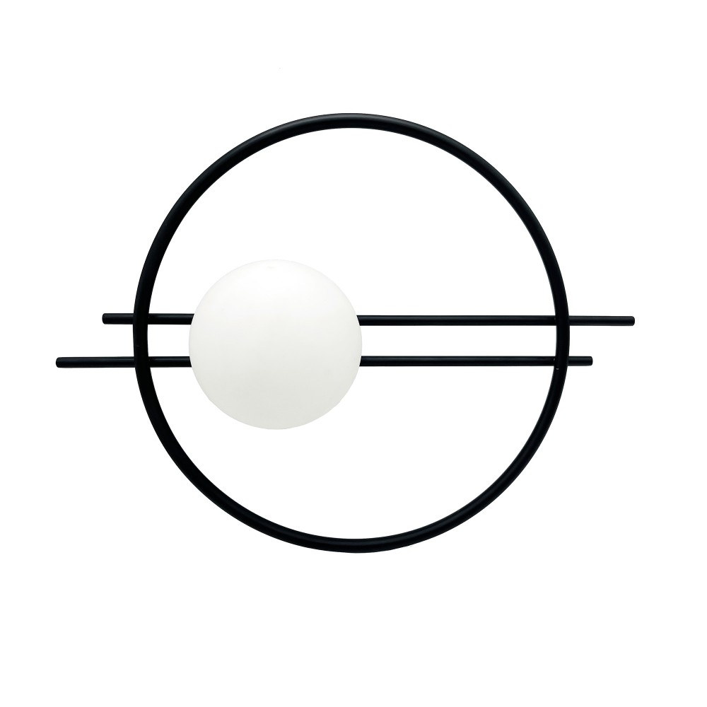 Echo Black Round Modern Wall Light
