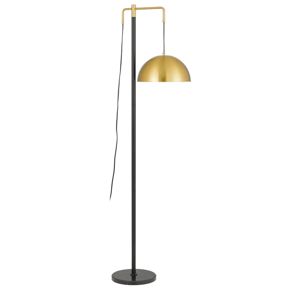 Marthos Black Gold Dome Head Floor Lamp