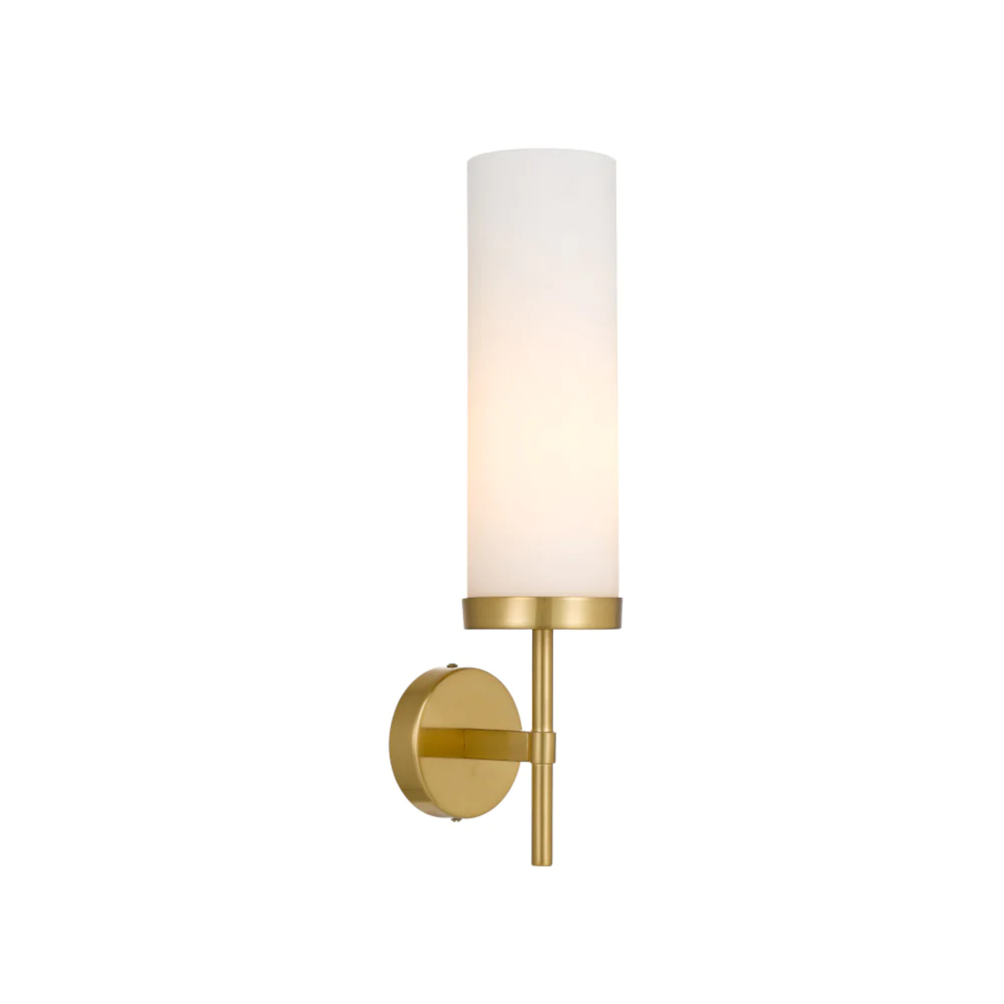 Granger Antique Gold Opal Glass Art Deco Wall Lamp