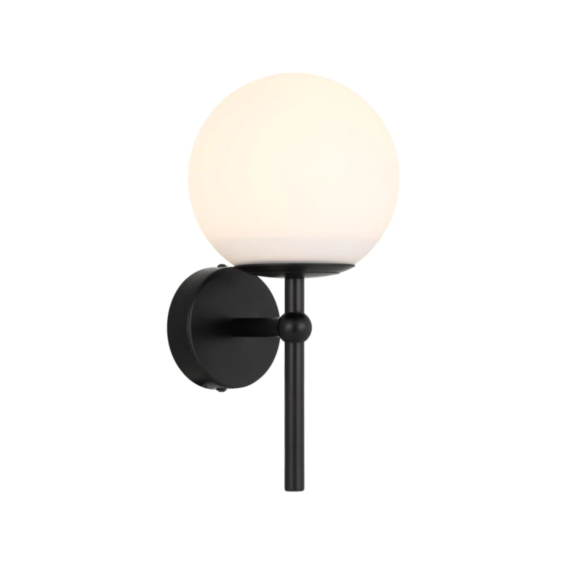 Erin Black Opal Glass Spheres Modern Wall Light