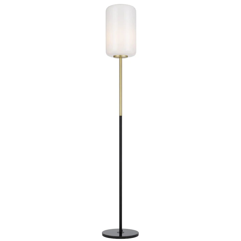 Karen Brass Opal Glass Floor Lamp