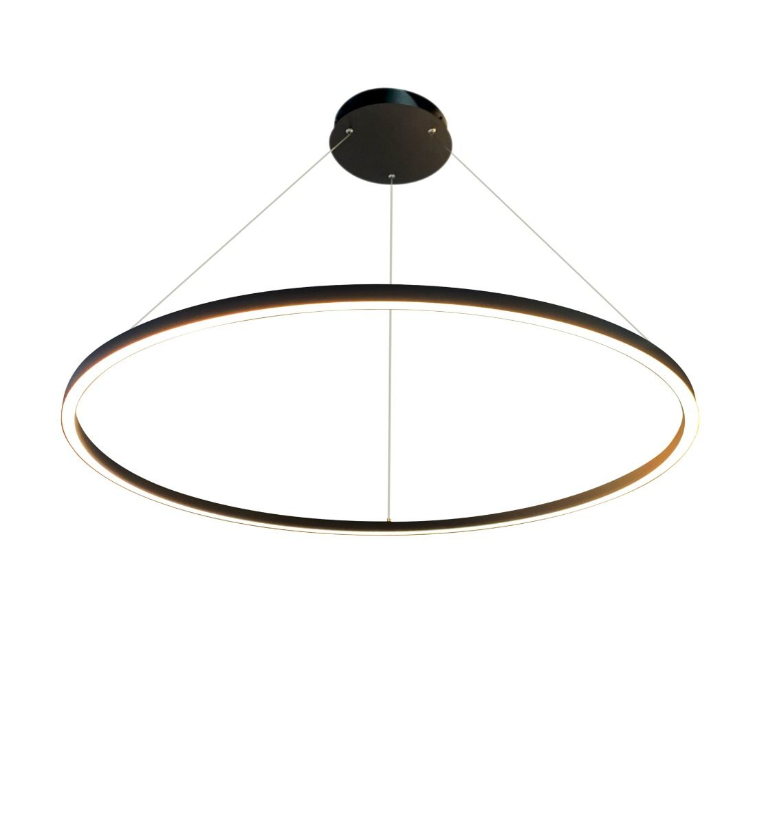 Circle Down Sandy Black Ring Pendant Light