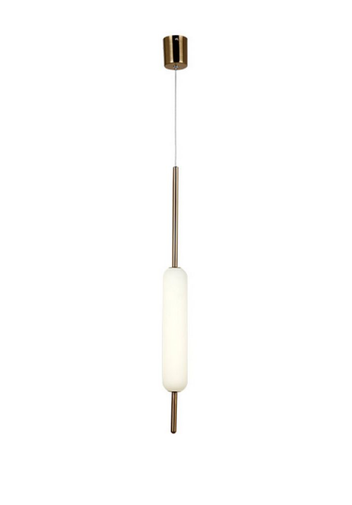 Soho Gold with White Glass Pendant Light