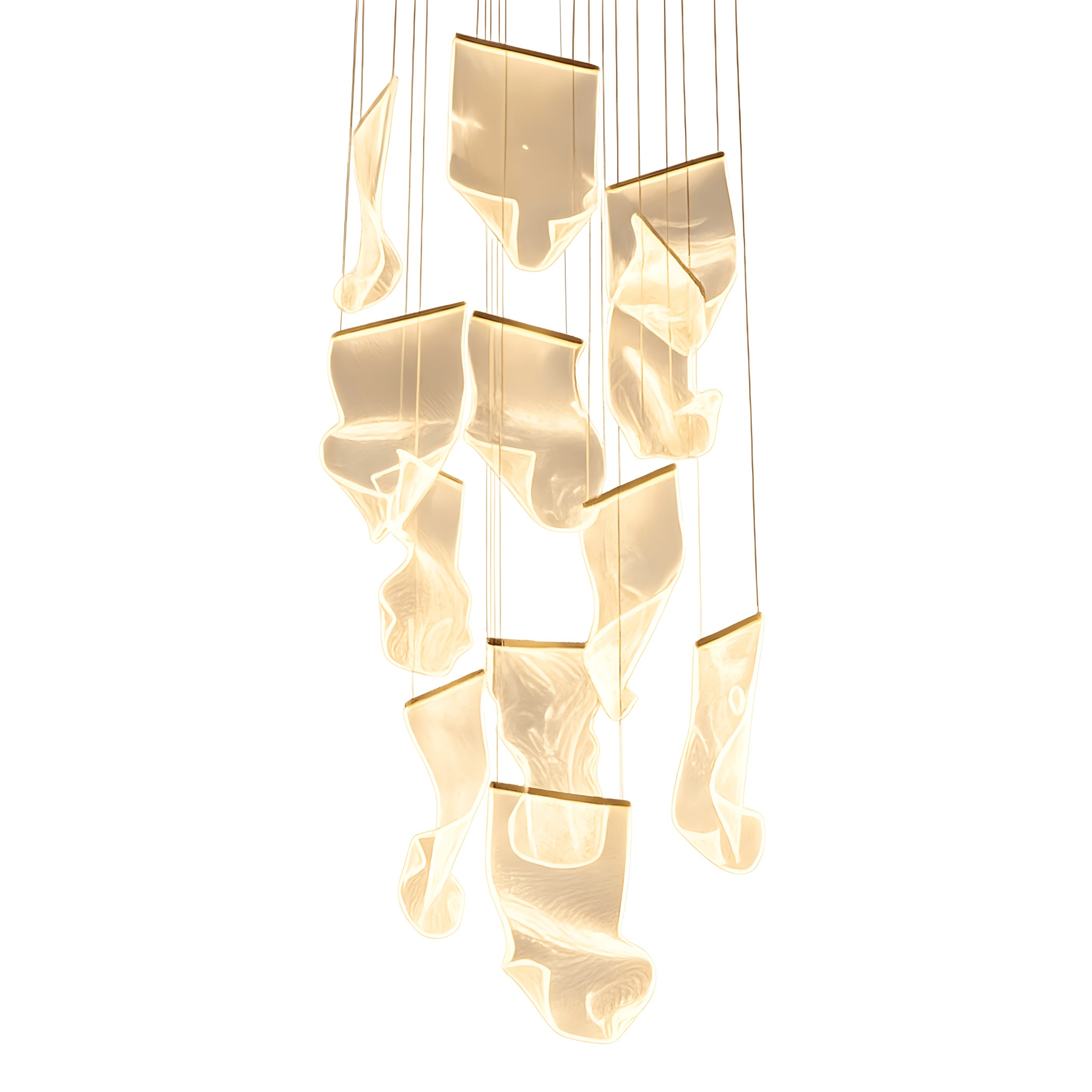 Tiss Black 12 Light LED Pendant Chandelier