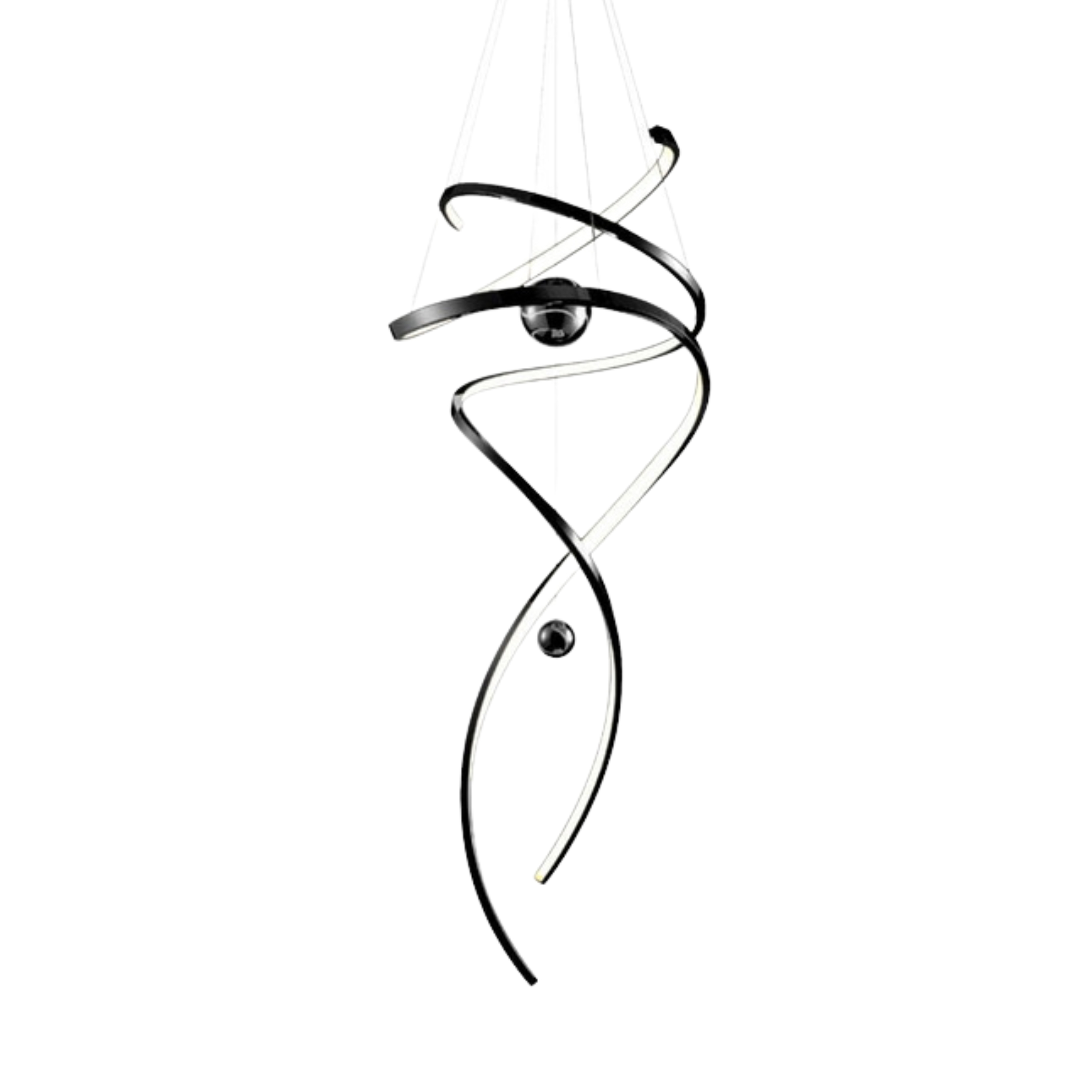 Tornado Black Freeform Modern Pendant Light