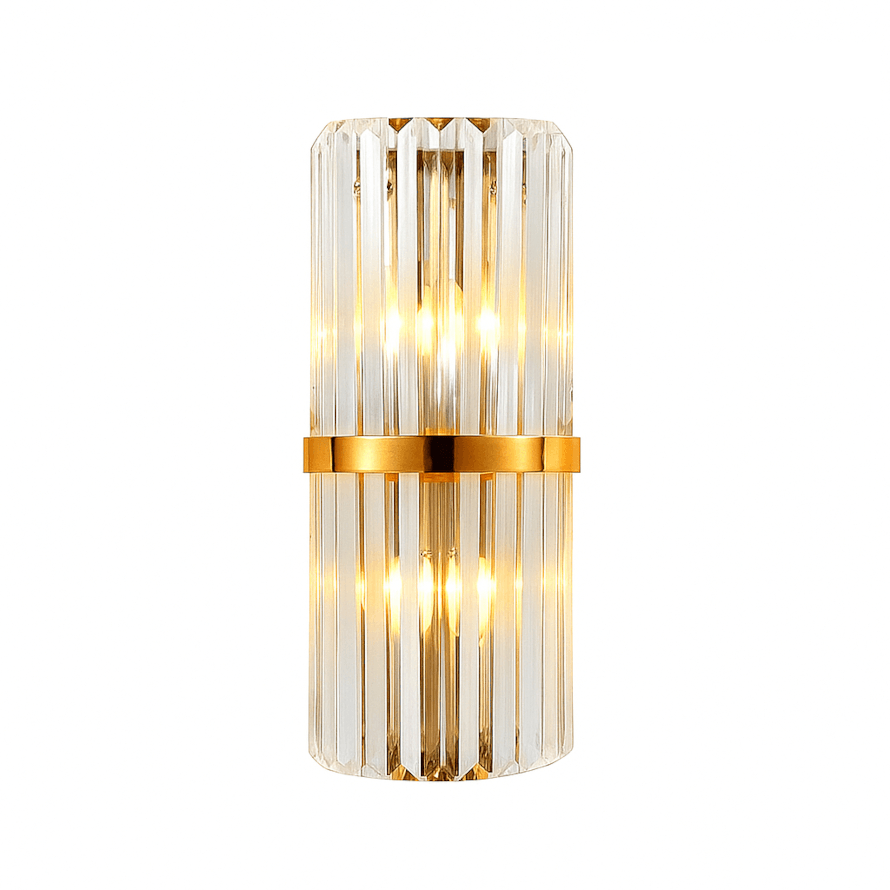 Jasper Gold Crystal Pillar Wall Light