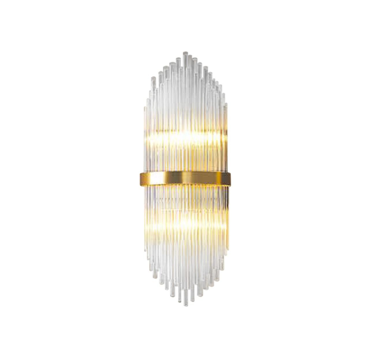 Jasper Gold Crystal Drop Wall Light