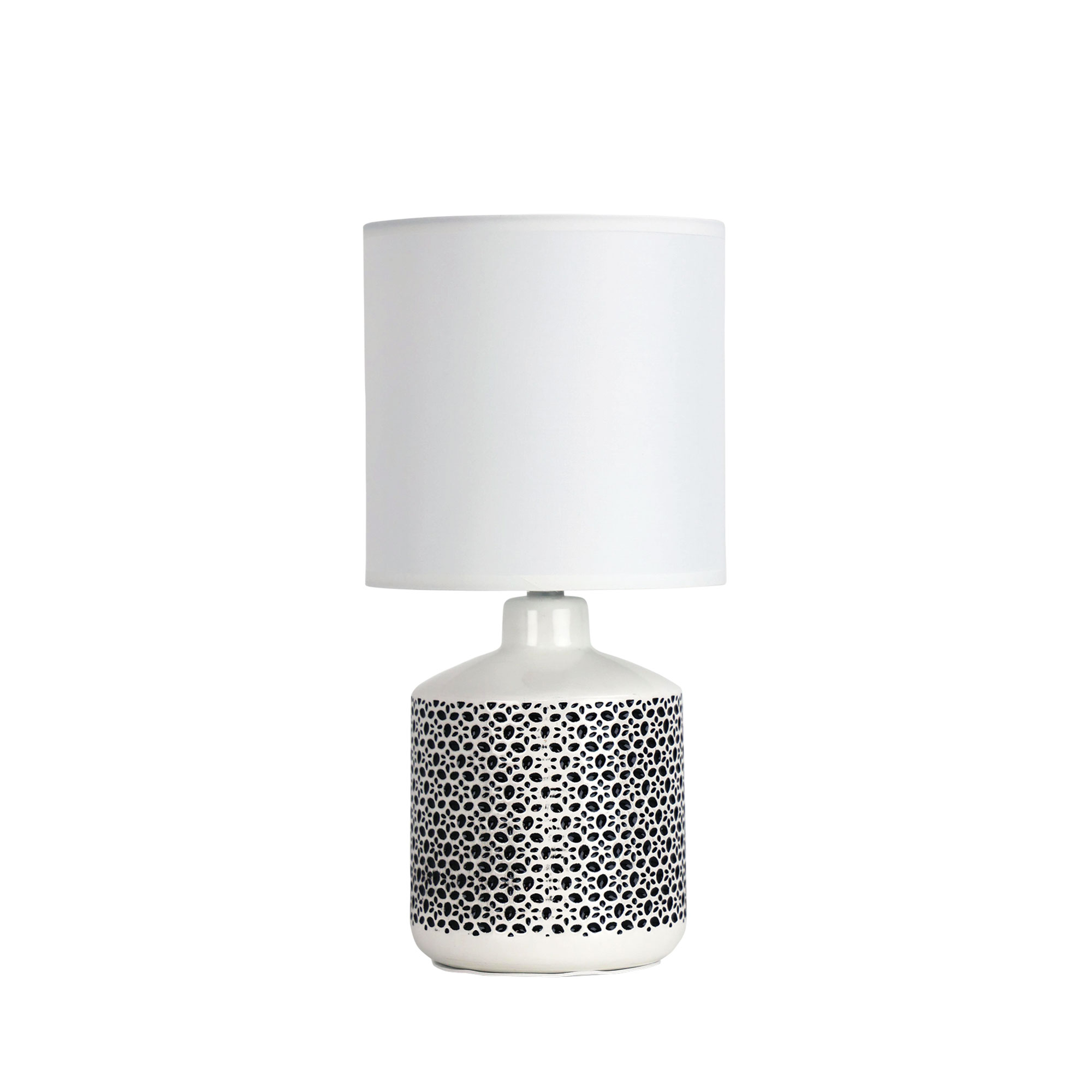 Clinton Glossy White Ceramic Bedside Table Lamp