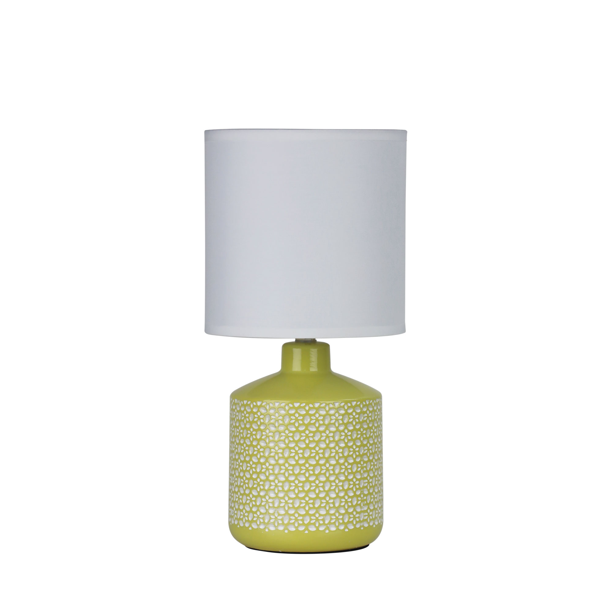 Clinton Glossy Yellow Ceramic Bedside Table Lamp