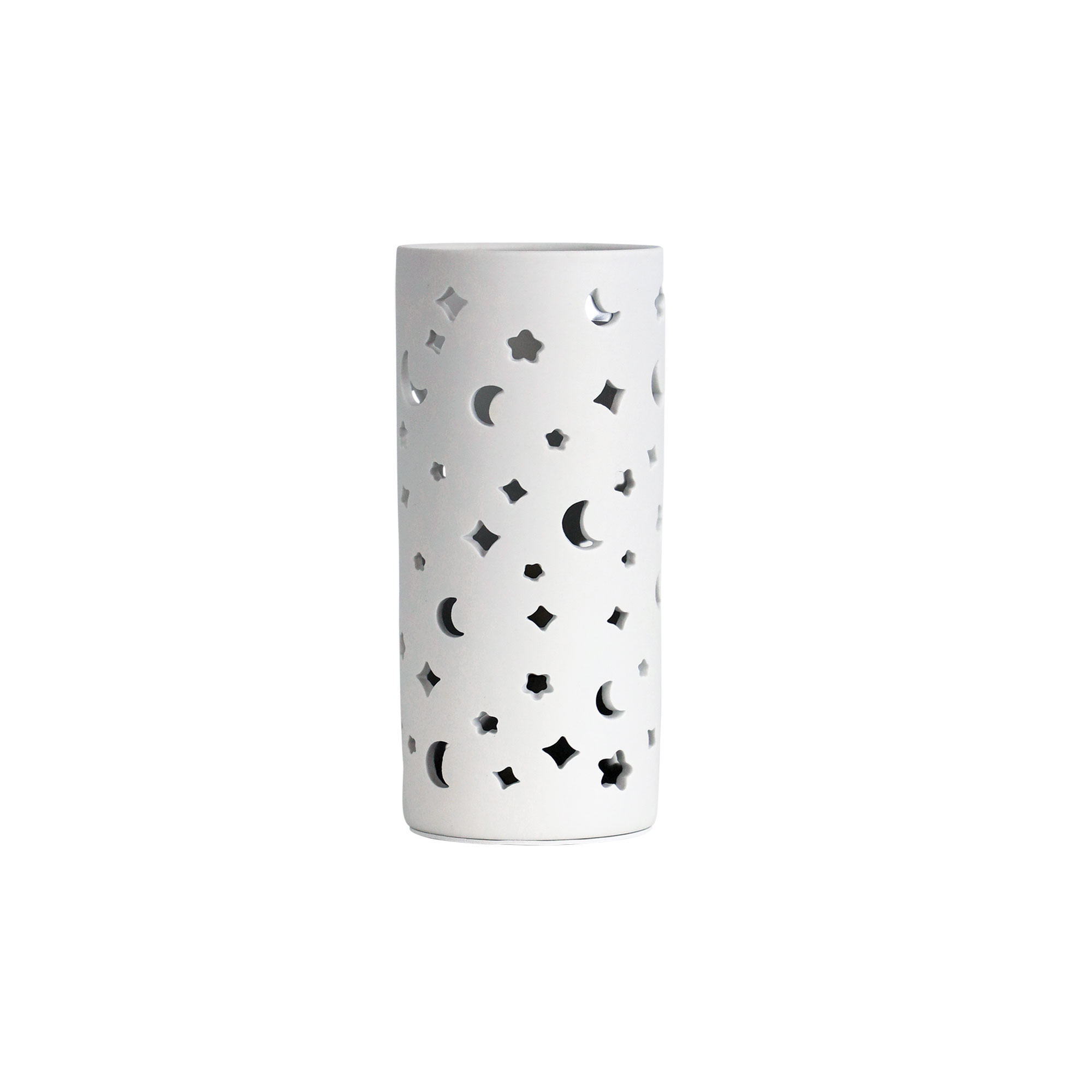 Cleo Ceramic Table Lamp with Star and Moon Cutouts