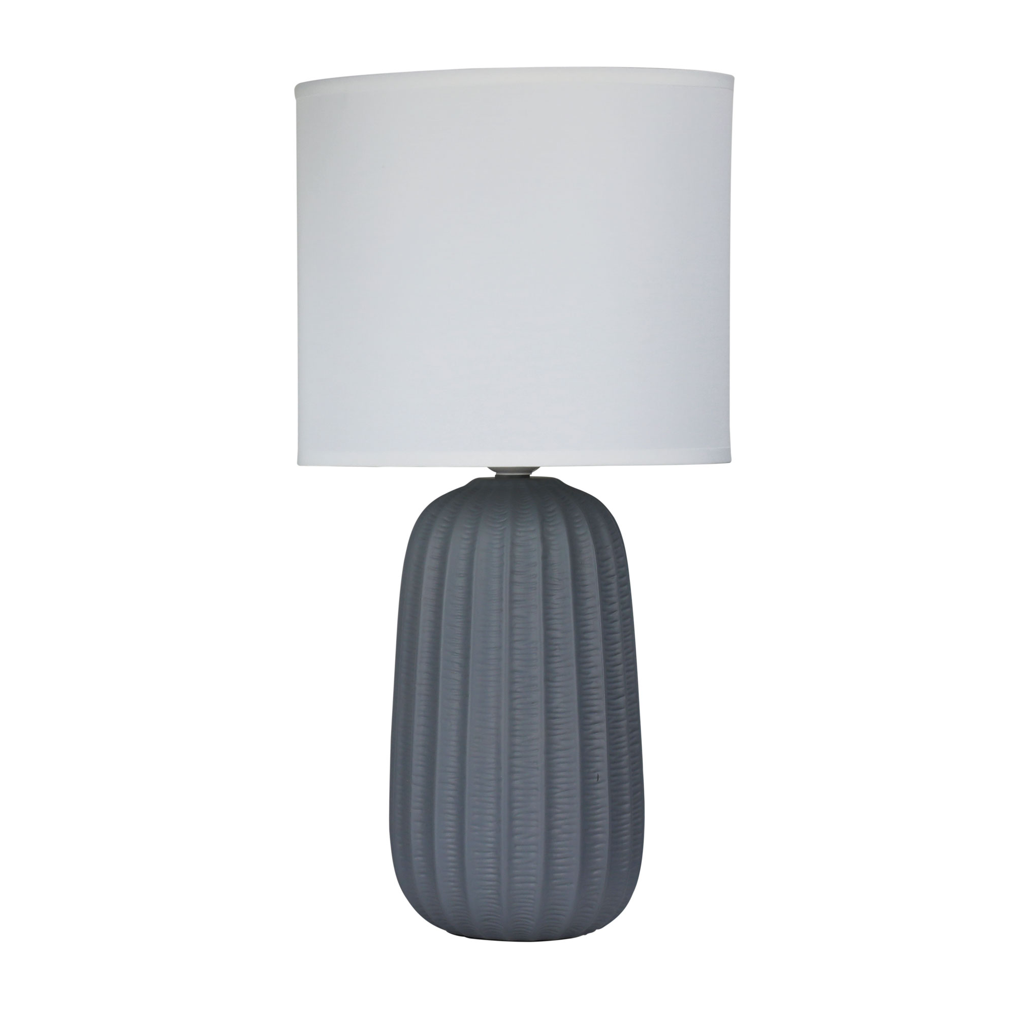 Veronica Blue Grey Textured Ceramic Bedside Table Lamp