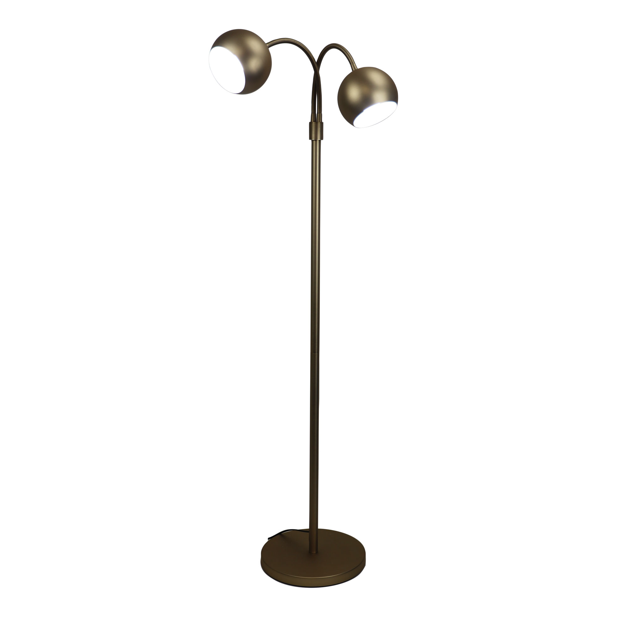 Twin Flexible Neck Bronze Lamp