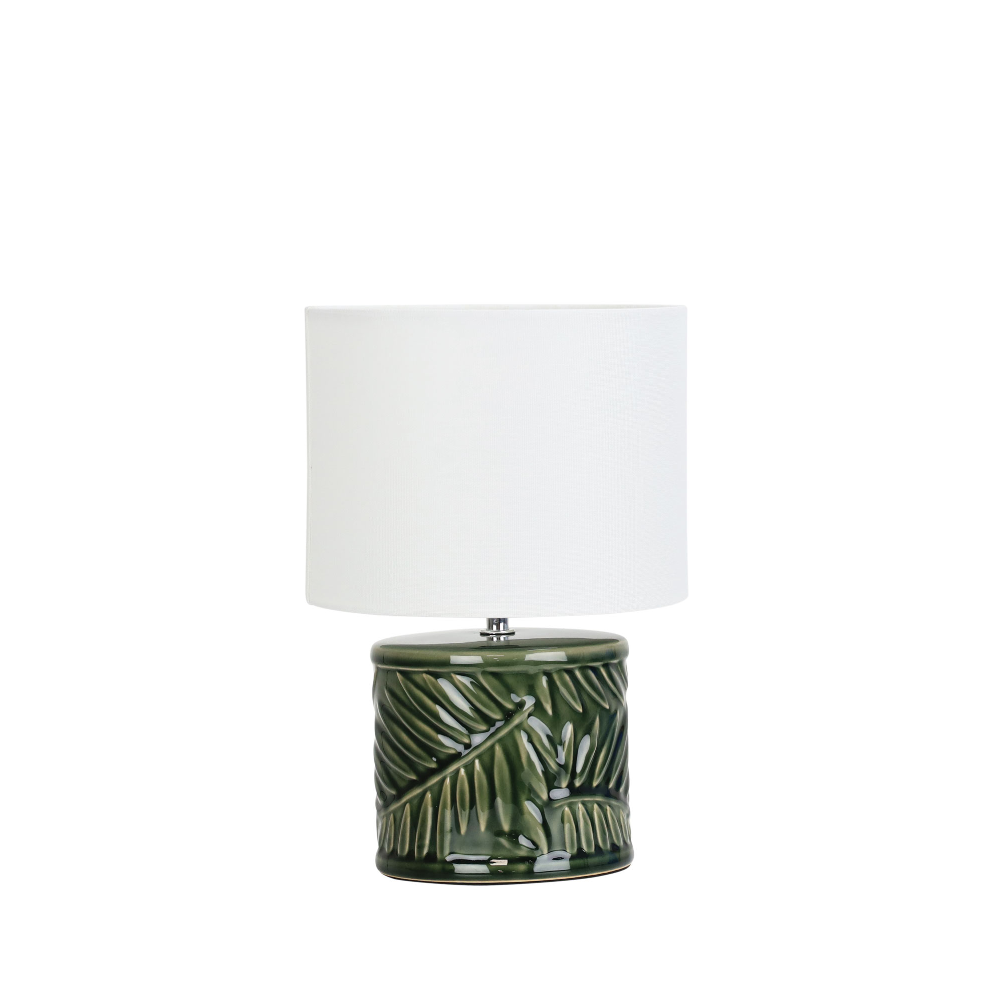 Kahului Green Leafy Ceramic Base Table Lamp