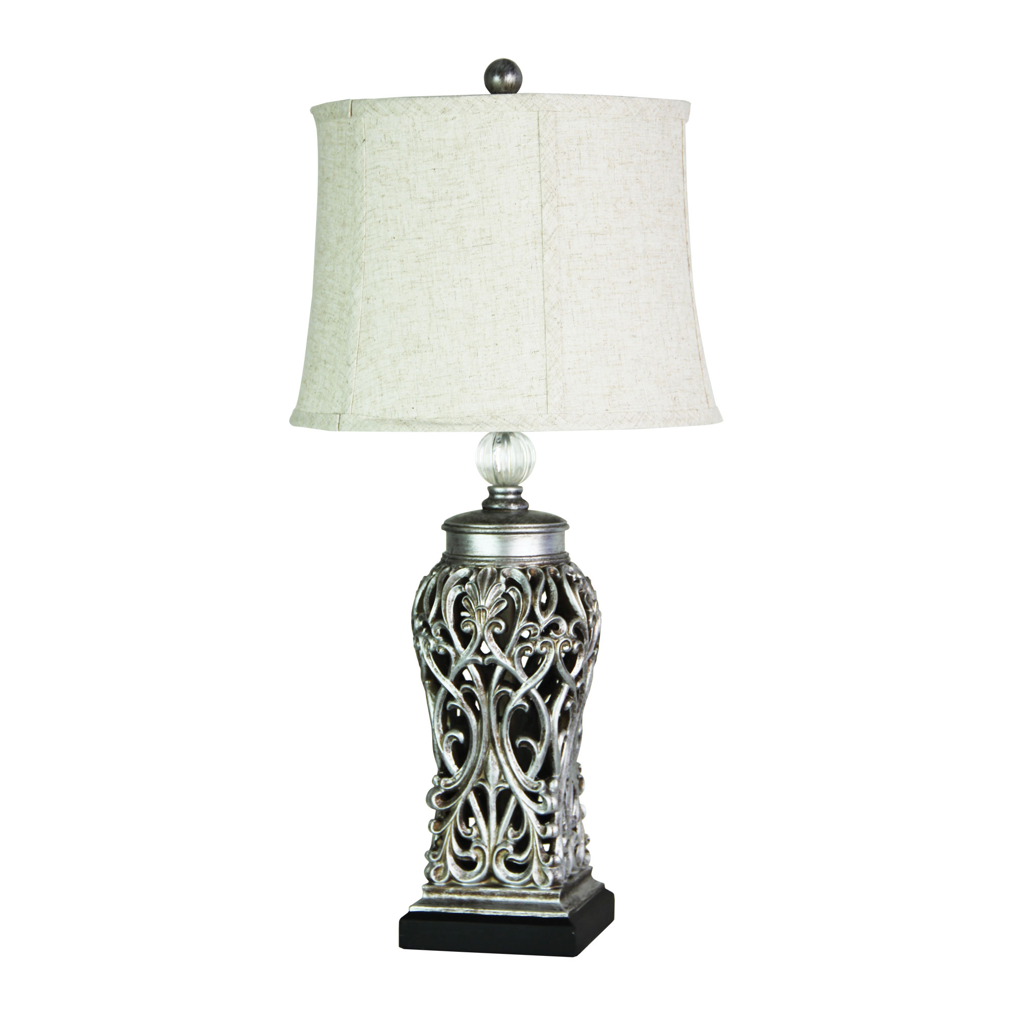 Daphney Silver Classic Antique Table Lamp