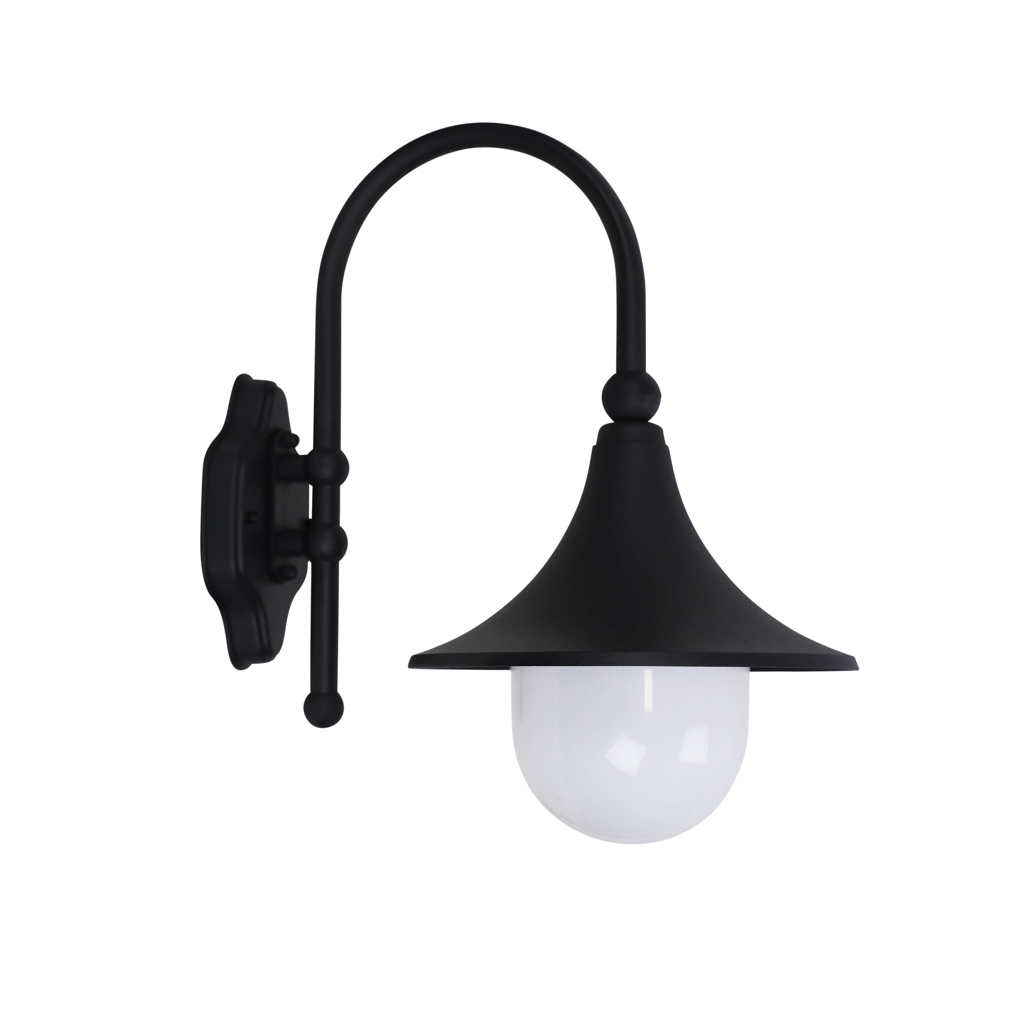 Merida Black Aluminium Outdoor Wall Lamp