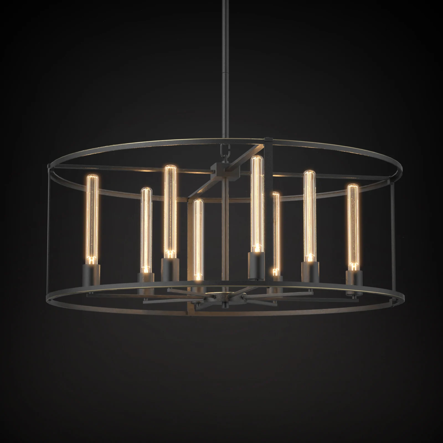 Clarisse 8 Light Bronze Drum Chandelier