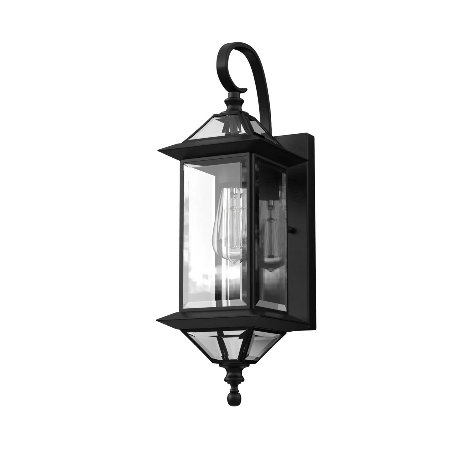 Granada Matt Black Outdoor Coach Wall Light