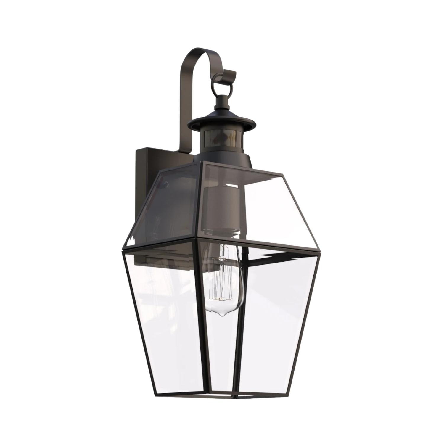 Rosendale Matt Black Outdoor Coach Wall Light with Motion Sensor