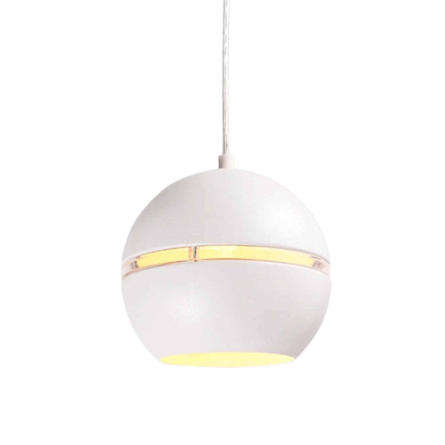 Savannah Matt White Round Pendant
