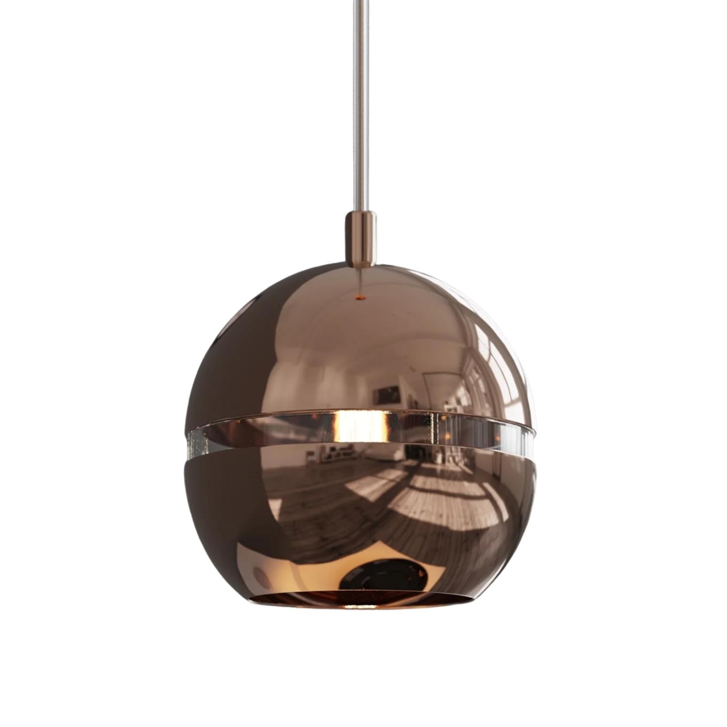 Savannah Polished Copper Round Pendant