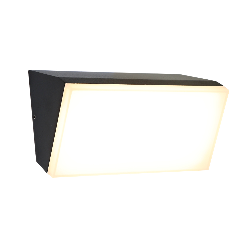 Tulsa Black Frost Lens Exterior Wall Light