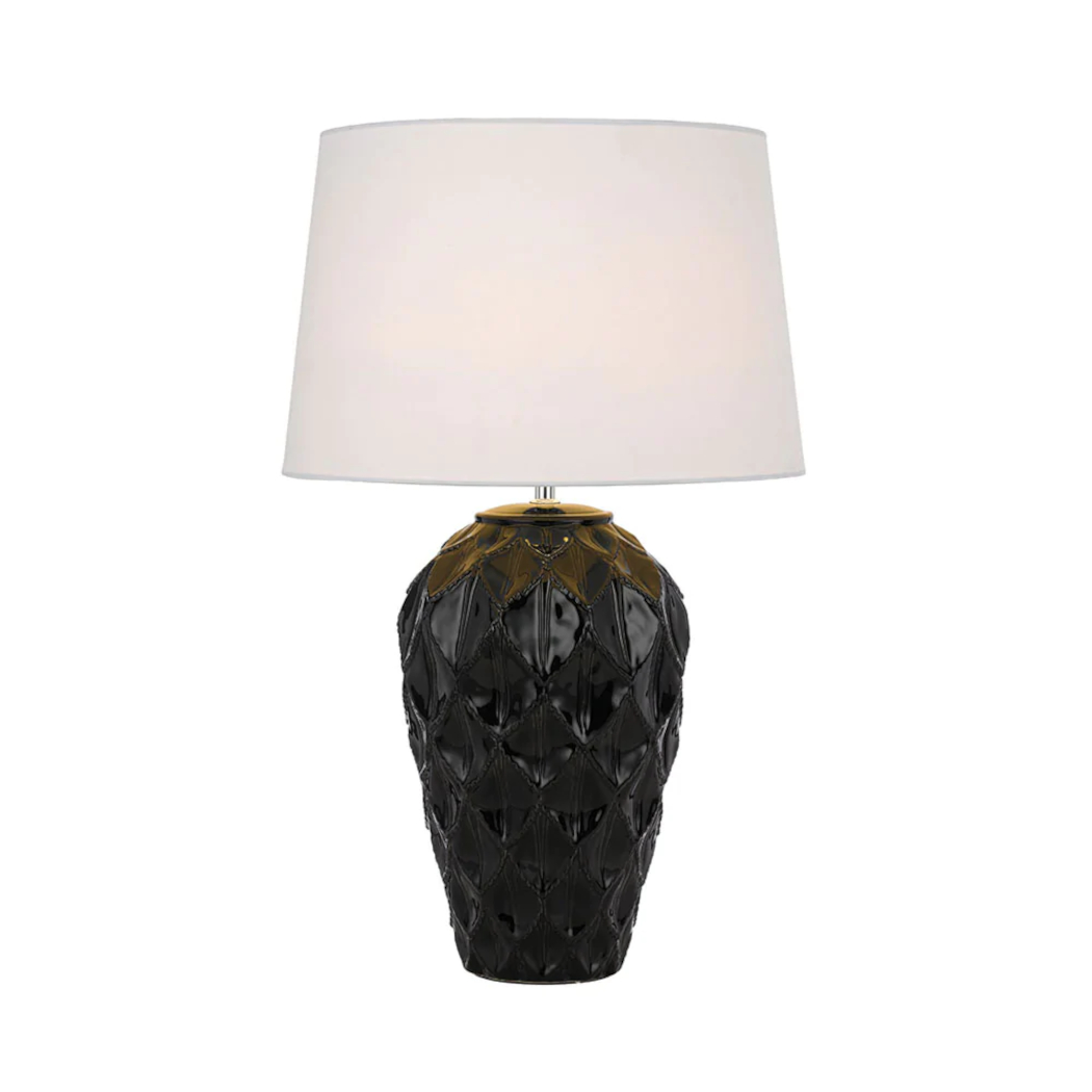 Madeline Gloss Black Ceramic Table Lamp