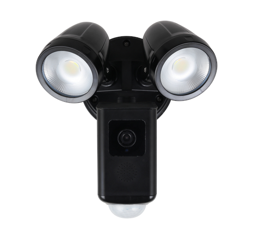 Lin Black Smart Spotlight with Sensor and Camera