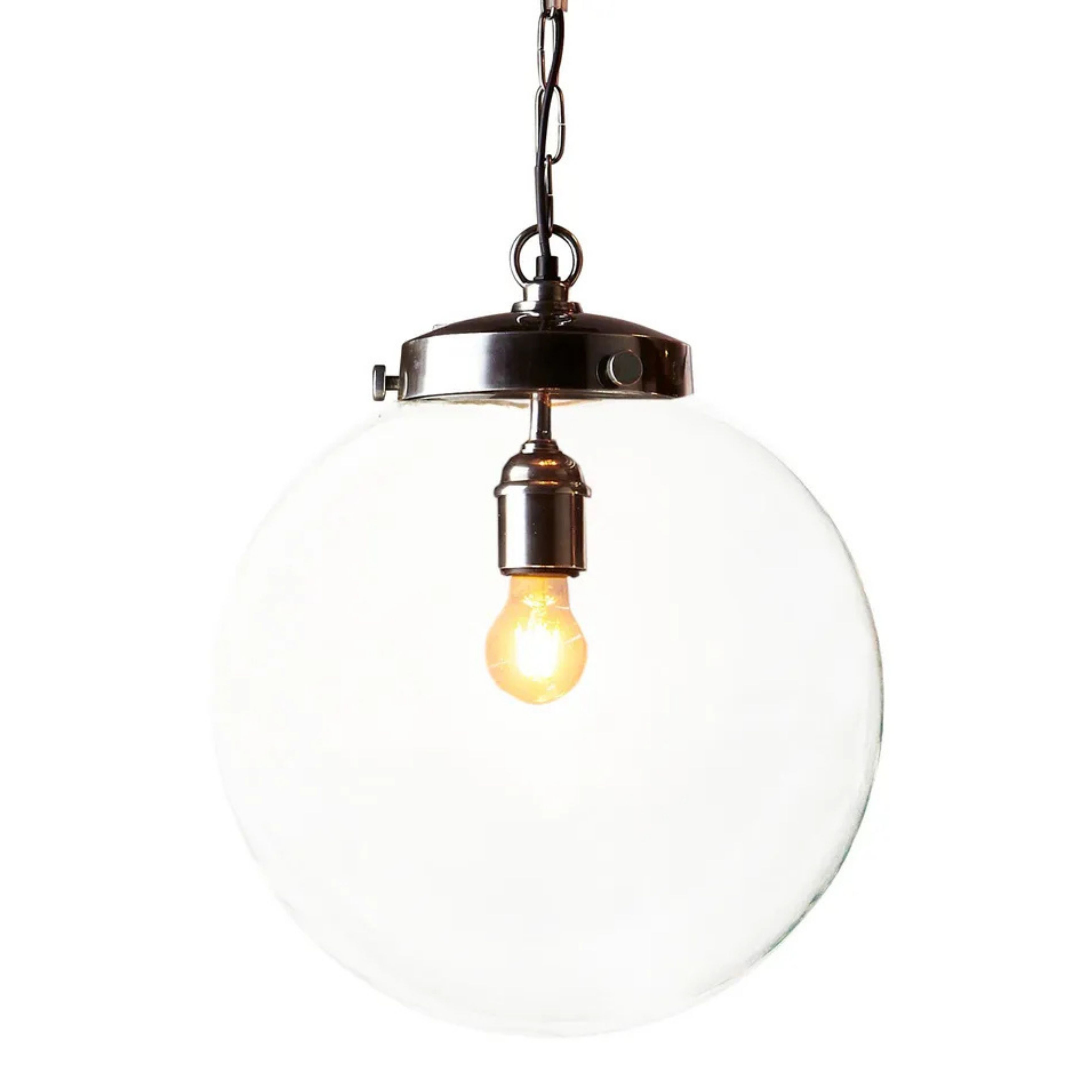 Celeste Antique Silver Spherical Pendant