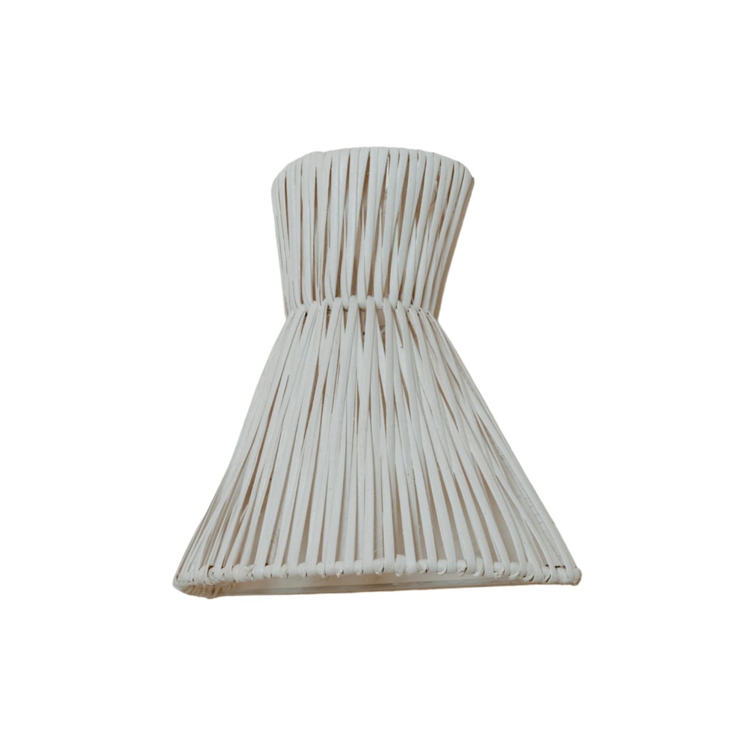 Tavira White Rattan Wall Light