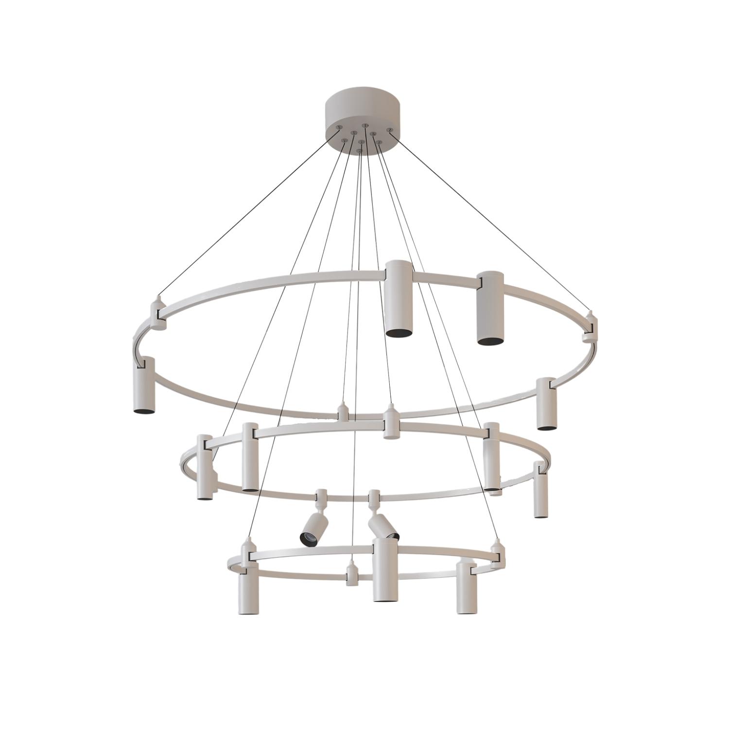 Round Ring Modular Three Tier Suspended Light System Y006