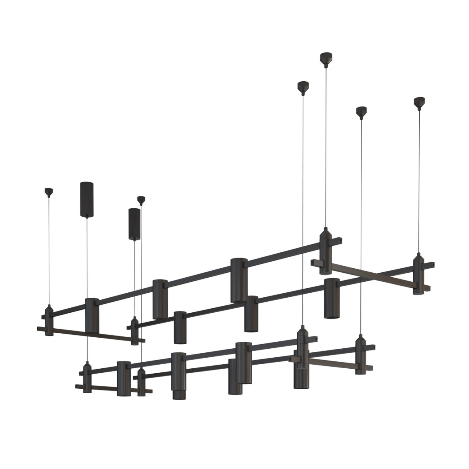 Two Tier Four Track Rectangle Modular Lighting System FJ002