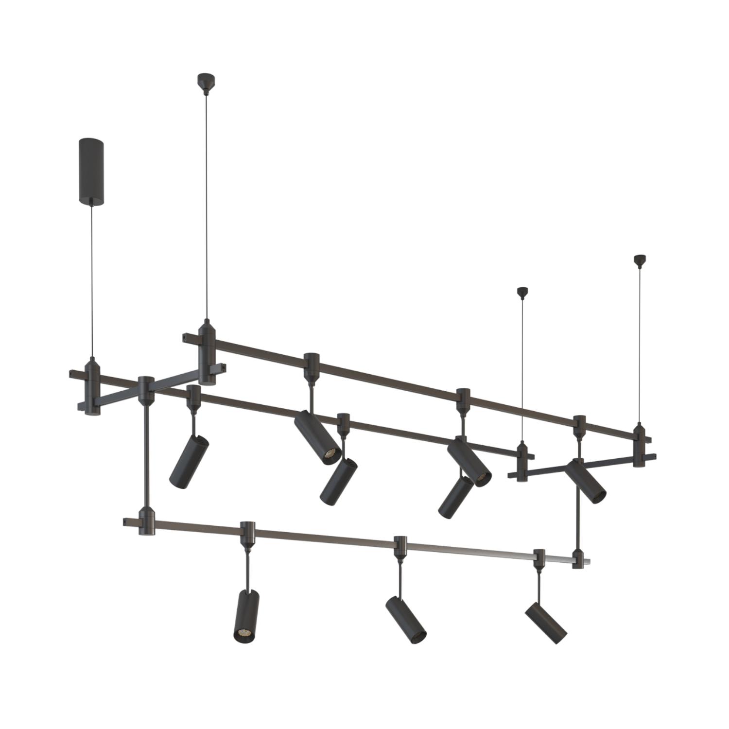 Two Tier Three Track Modular Lighting System FJ004