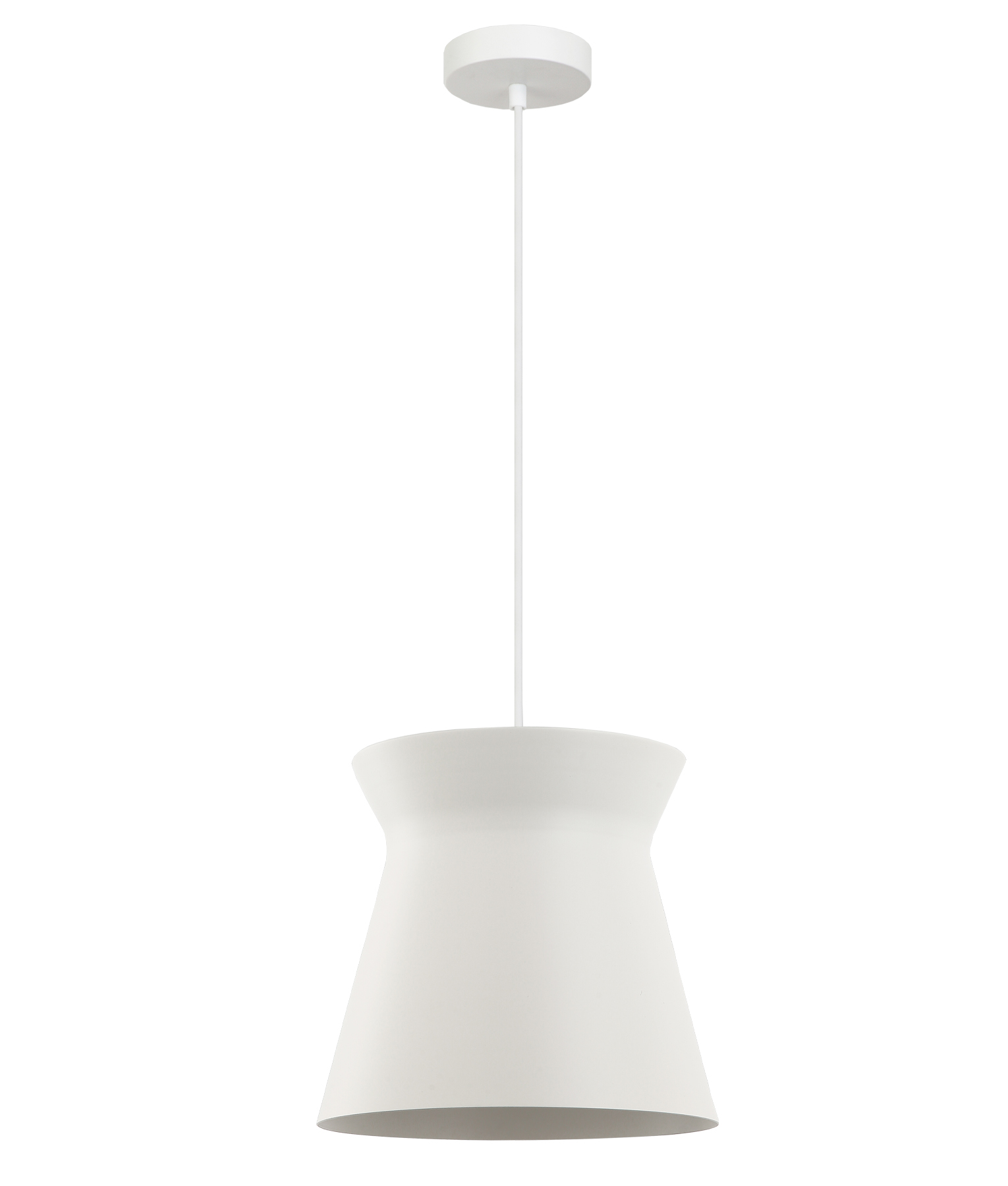 Diabolica White Flat Top Cone Pendant