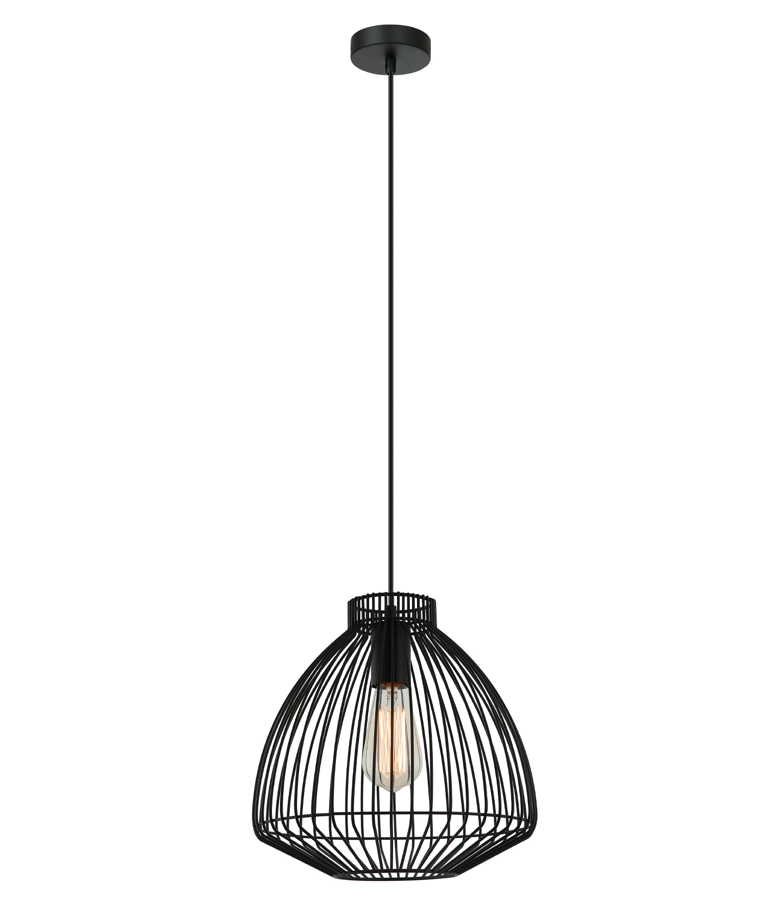 Manuel Black Wire Cage Pendant Light