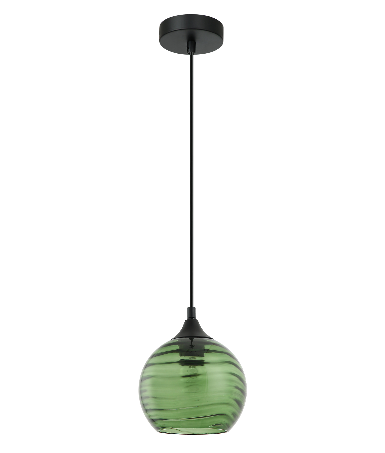 Marble Green Wavy Wine Glass Pendant