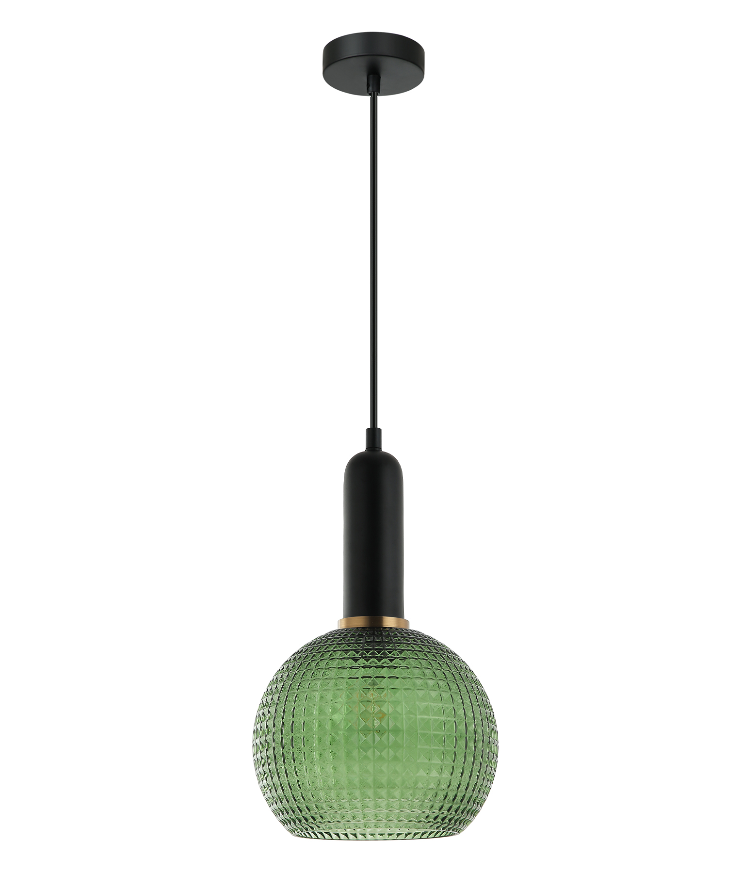 Ball Green Segmented Wine Glass Pendant