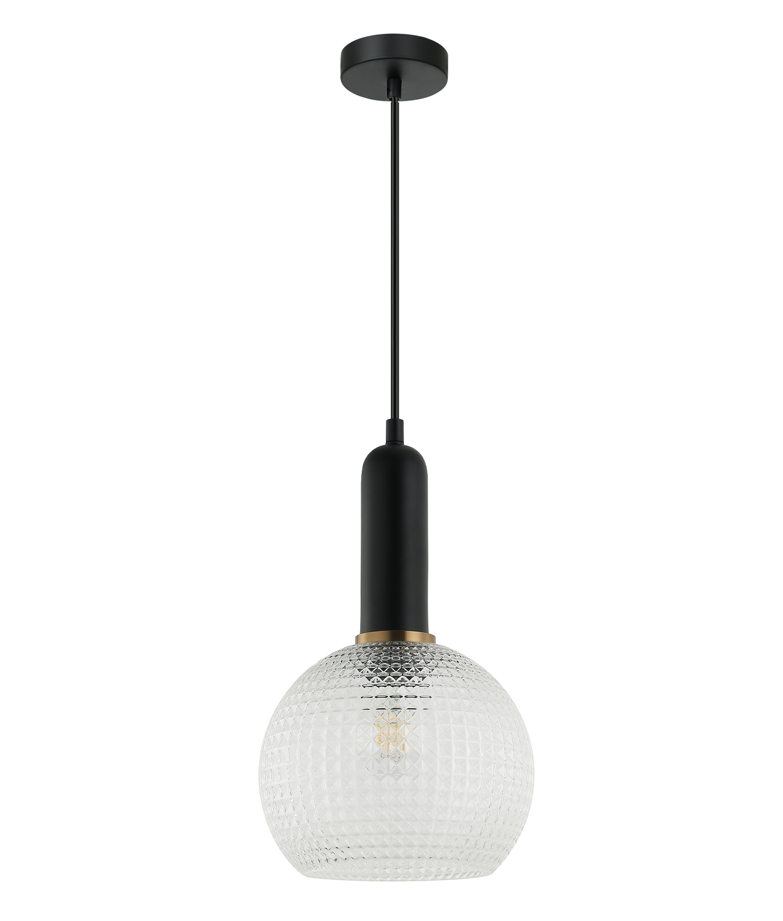 Ball Clear Segmented Wine Glass Pendant
