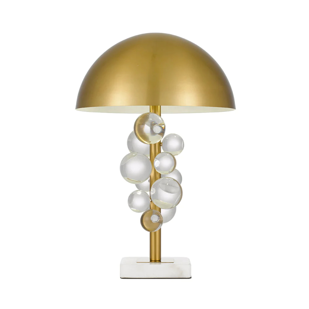Navika Antique Gold Dome Table Lamp