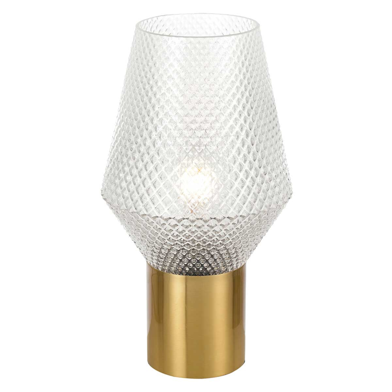 Renesmee Sculpture Clear Art Glass Table Lamp