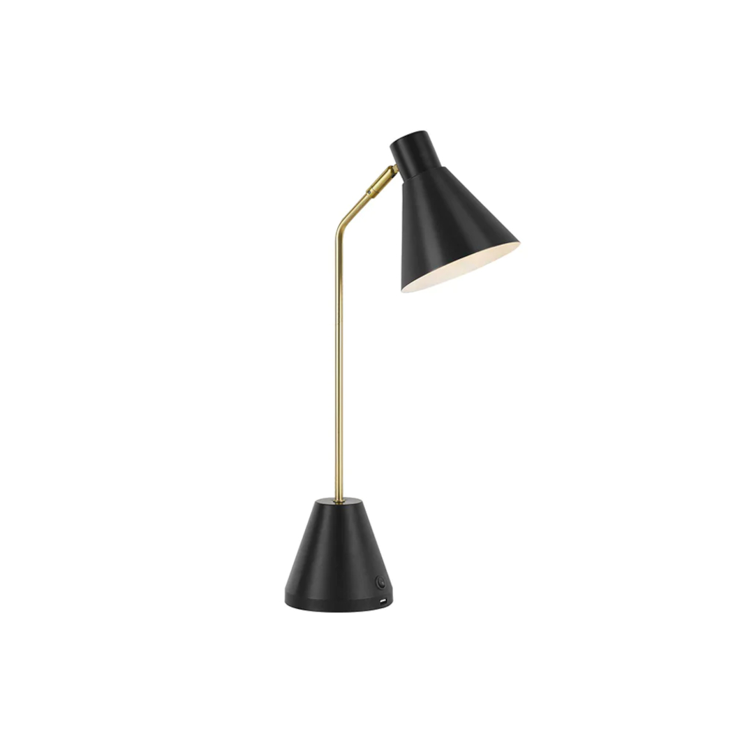 Ambi Black Desk Reading Lamp with USB Port