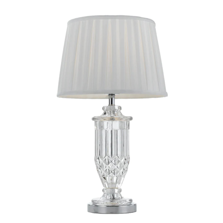 Althea Classic Glass Chrome Table Lamp