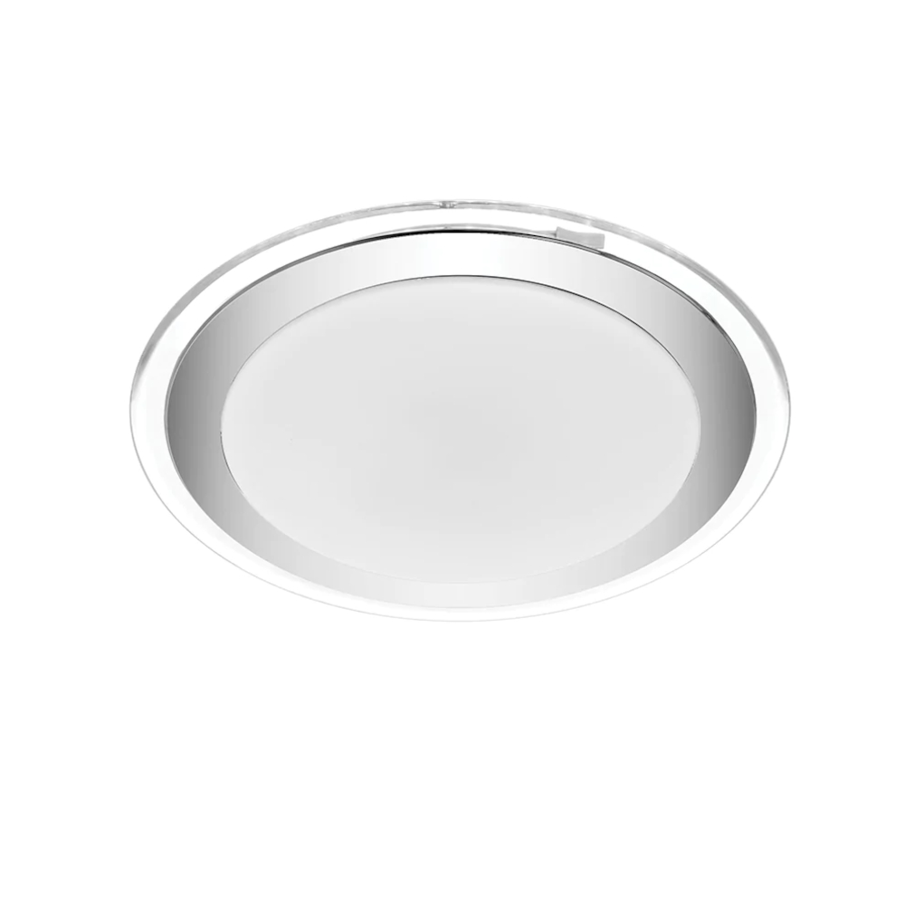 Aslan Chrome Trim 3CCT Round Oyster Light
