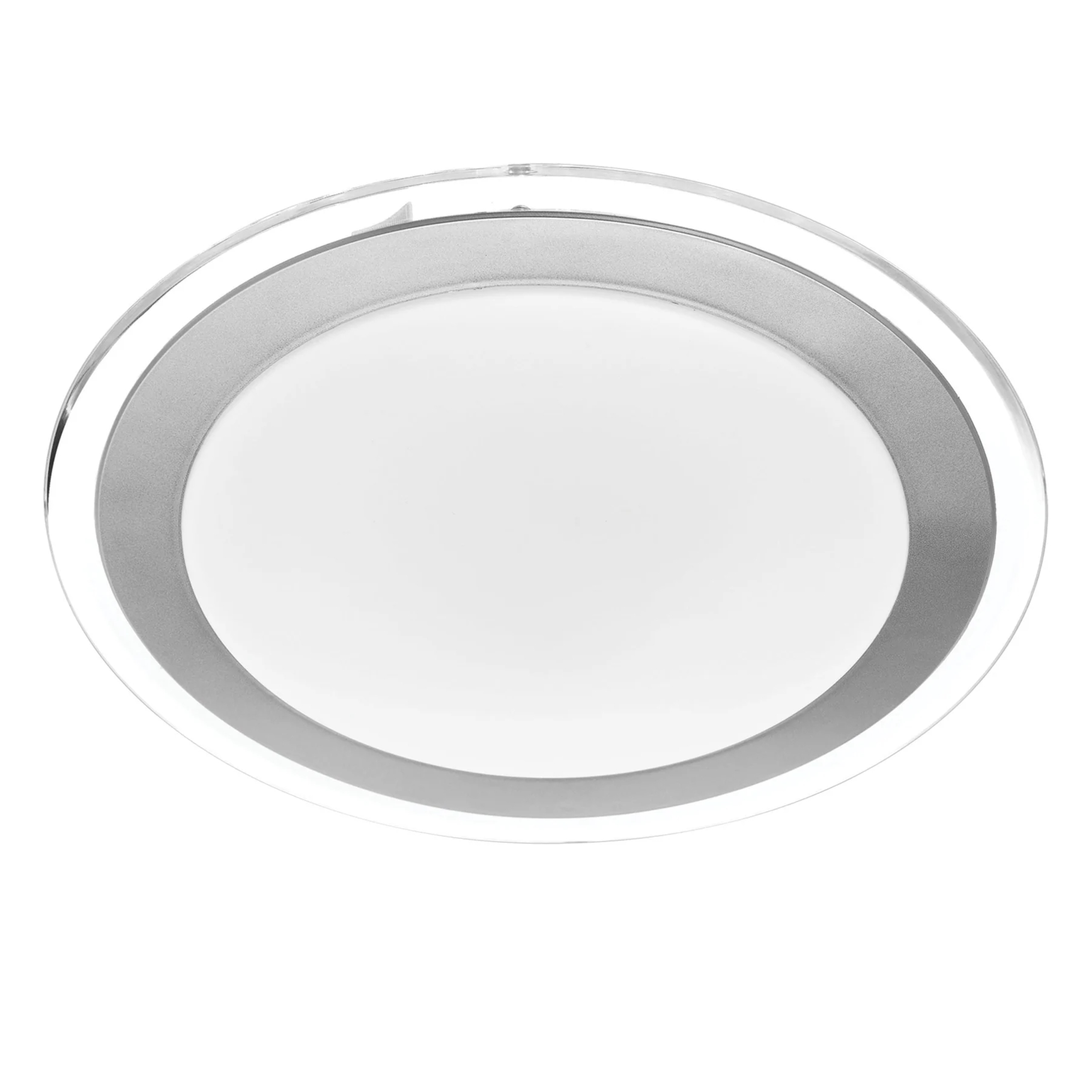 Aslan Silver Trim 3CCT Dimmable Round Oyster Light