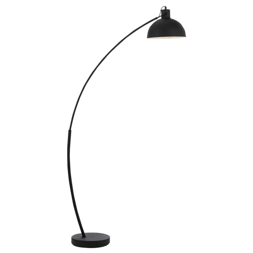 Beatrix Black Metal Arc Floor Lamp