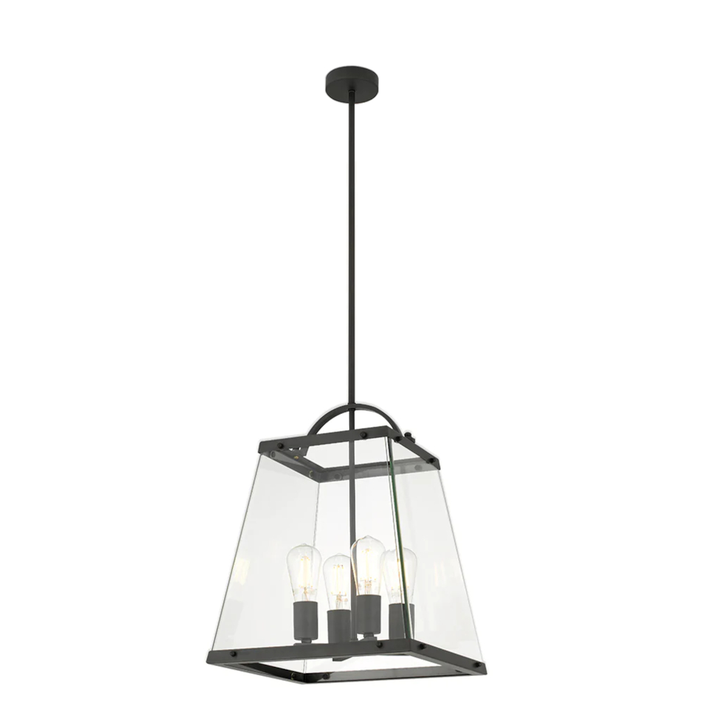 Cola 4 Light Black Lantern Pendant