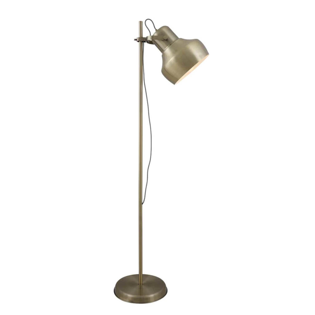 Alto Antique Brass Industrial Floor Lamp