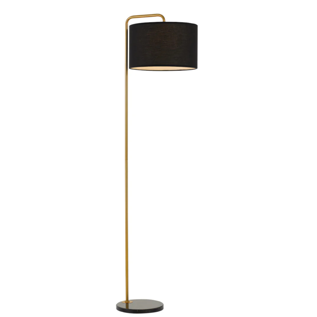 Apricus Gold Black Contemporary Floor Lamp
