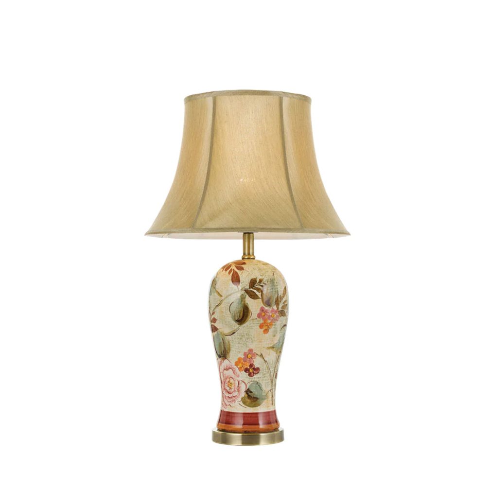 Solis Gold Floral Base Table Lamp