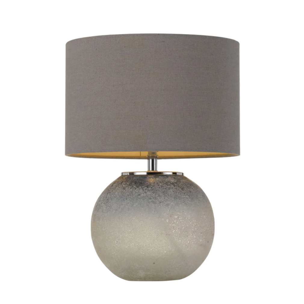 Loraine Round Glass Bedside Table Lamp